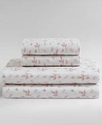 Closeout! Calvin Klein Printed 300-Thread Count Cotton Sateen 4-Pc. Sheet Set, Queen