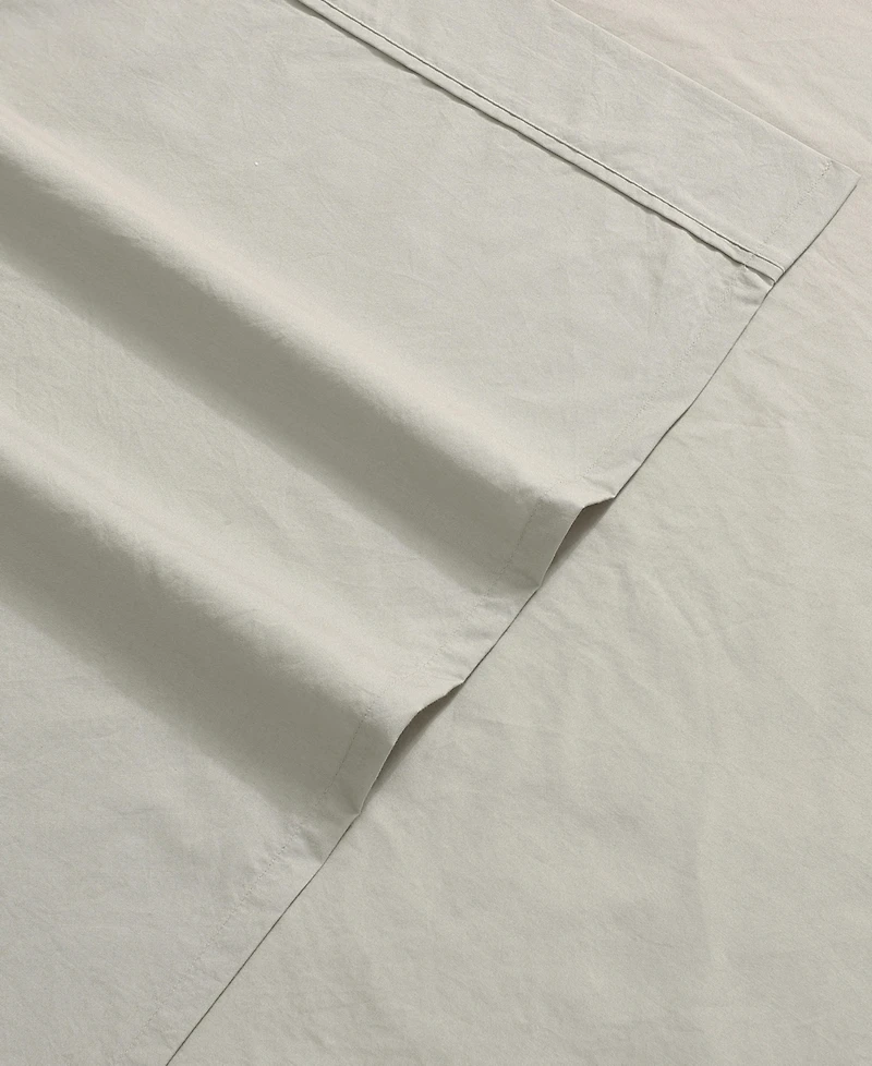 Calvin Klein Washed Cotton Percale 4-Pc. Sheet Set