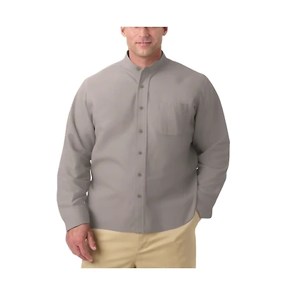 KingSize Big & Tall Gauze Mandarin Collar Shirt