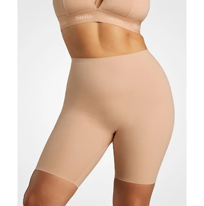 Siella Women's Cotton No-Show Mid-Thigh Short