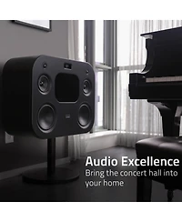 Fluance Fi70 Three-Way Wireless High Fidelity Music System with Powerful Amplifier & Dual 8" Subwoofers (Black Ash)