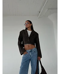 WeWoreWhat Women's Patina Cropped Blazer