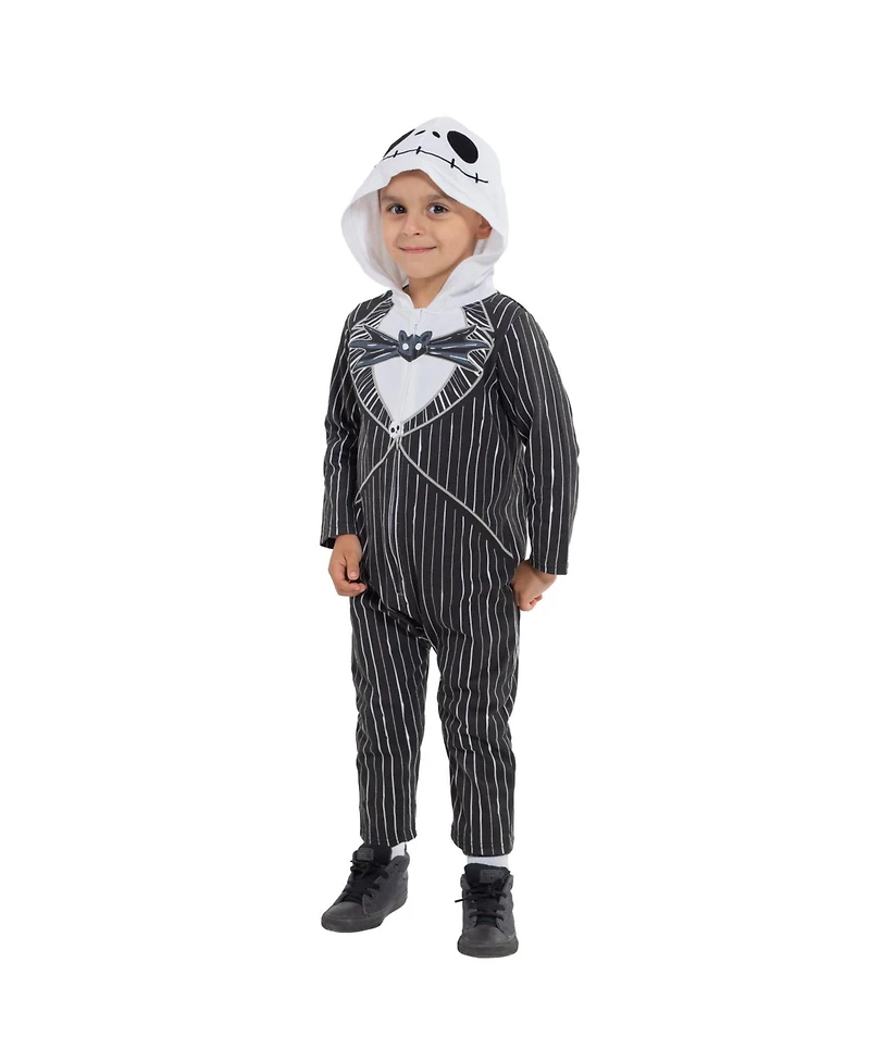 Nightmare Before Christmas Baby Boys Jack Skellington Zip Up Coverall Newborn to