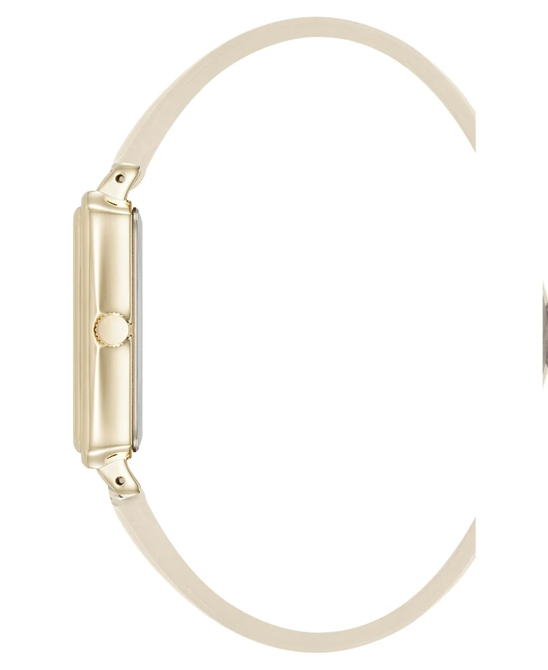 Anne Klein Women's Quartz Casual Polyurethane Leather and Gold-Tone Metal Alloy Watch