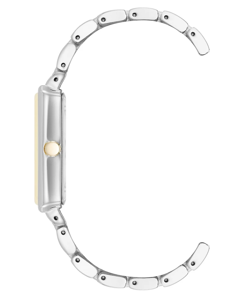 Anne Klein Women's Quartz Rectangular Estate Two-Tone Metal Alloy Watch, 25mm