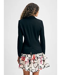 Isaac Mizrahi Women's 3 Button Ponte Blazer