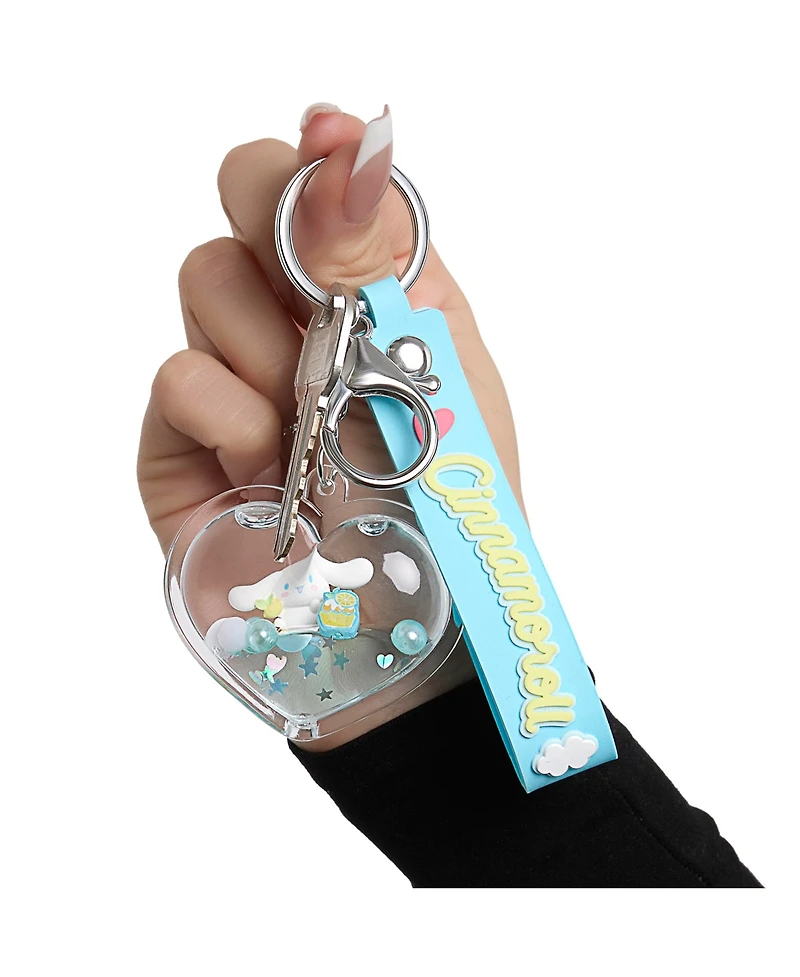 Sally Rose Cinnamoroll Heart Liquid Keychain