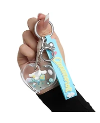 Sally Rose Cinnamoroll Heart Liquid Keychain