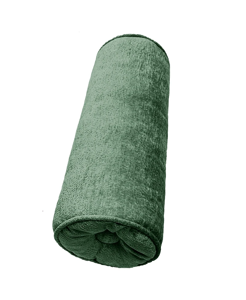 Edie@Home Delmonico Chenille Lumbar Neck Roll Decorative Pillow