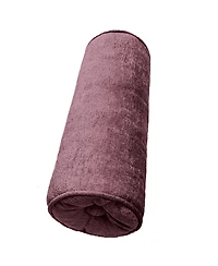 Edie@Home Delmonico Chenille Lumbar Neck Roll Decorative Pillow