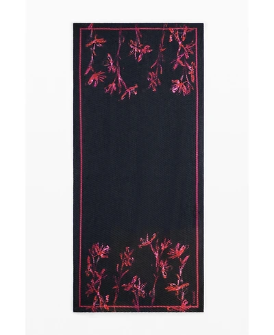 Desigual Women's Vibrant colors orchid scarf