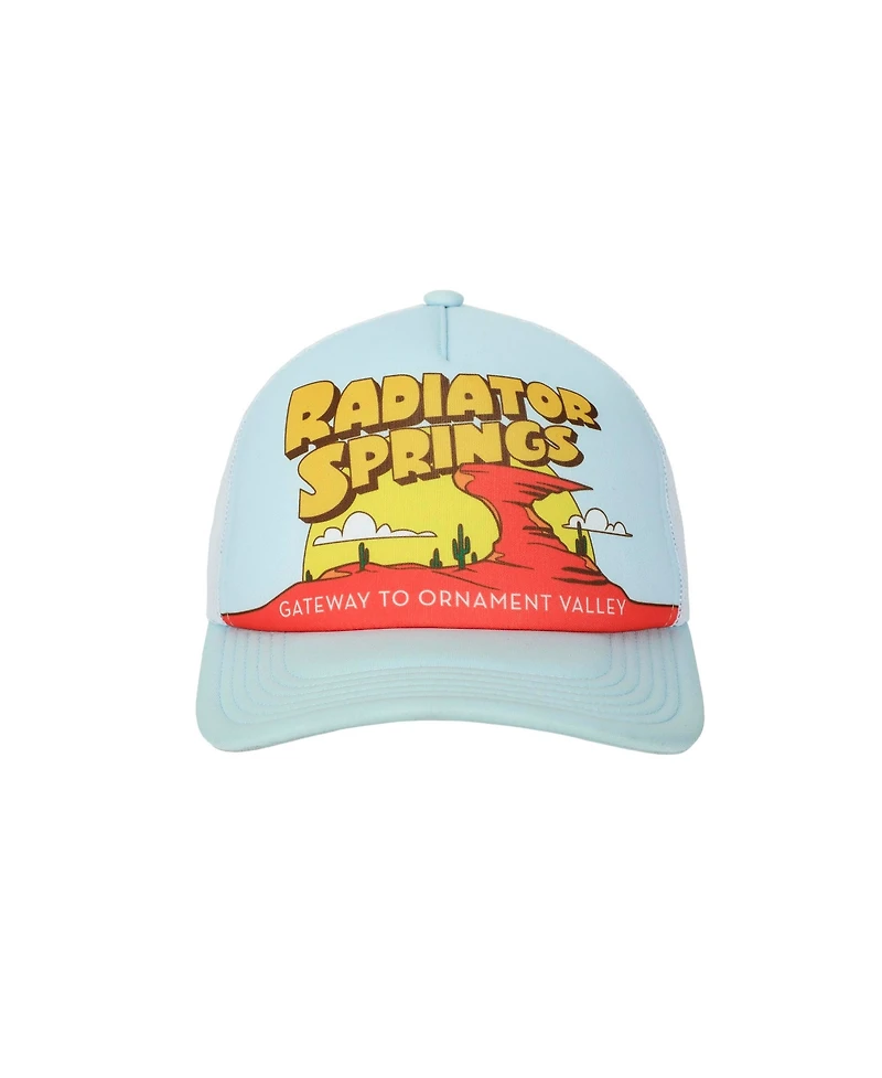 Disney Men's Pixar Cars Radiator Springs light Blue Trucker Hat
