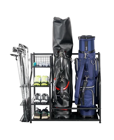 Mythinglogic Golf Storage Garage Organizer and Other Golfing Equipment Rack