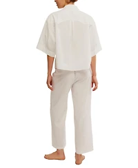 Free People Women's Summer Sleeper Cotton Short-Sleeve Pajama Set