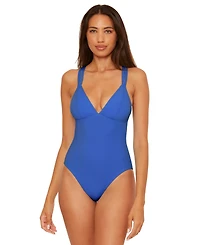 Becca Women's Color Code Reversible One-Piece Swimsuit