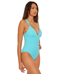 Becca Women's Color Code Reversible One-Piece Swimsuit