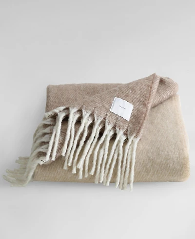 Calvin Klein Mohair Ombre Throw, 70" X 50"
