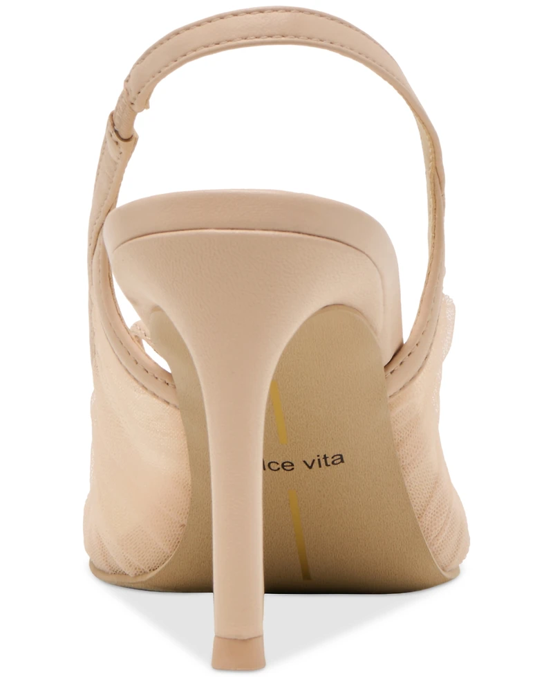Dolce Vita Women's Yela Tule Bow Slingback Pumps