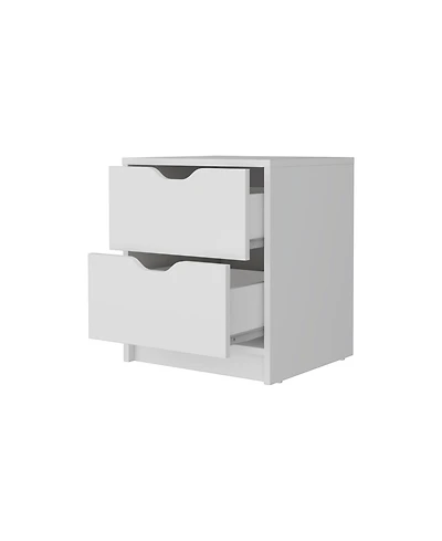 Smart Nightstand with 2 Drawers and Tech Integration