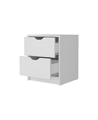 Smart Nightstand with 2 Drawers and Tech Integration