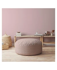 Cotton Knit Round Pouf Ottoman – Comfortable and Functional