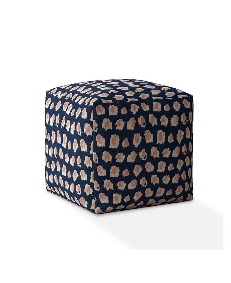 Canvas Abstract Pouf Ottoman for Living Room and Bedroom Seating