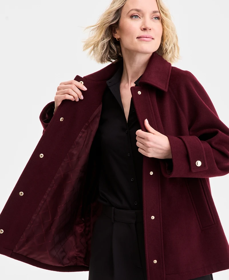 Michael Kors Women's Collared Button-Front Coat, Exclusively at Macy's