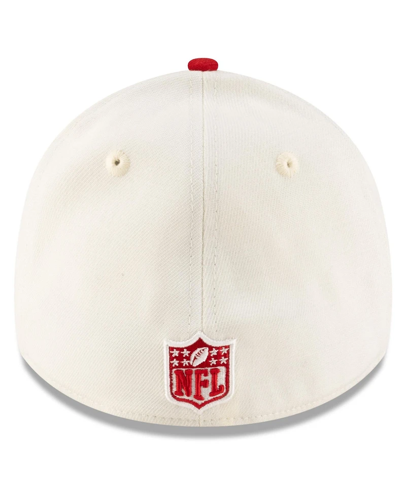 New Era Men's Cream/Scarlet San Francisco 49ers 2025 Nfl Draft 39THIRTY Flex Hat