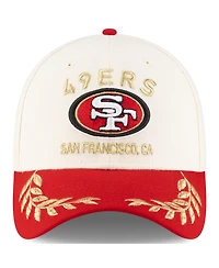 New Era Men's Cream/Scarlet San Francisco 49ers 2025 Nfl Draft 39THIRTY Flex Hat