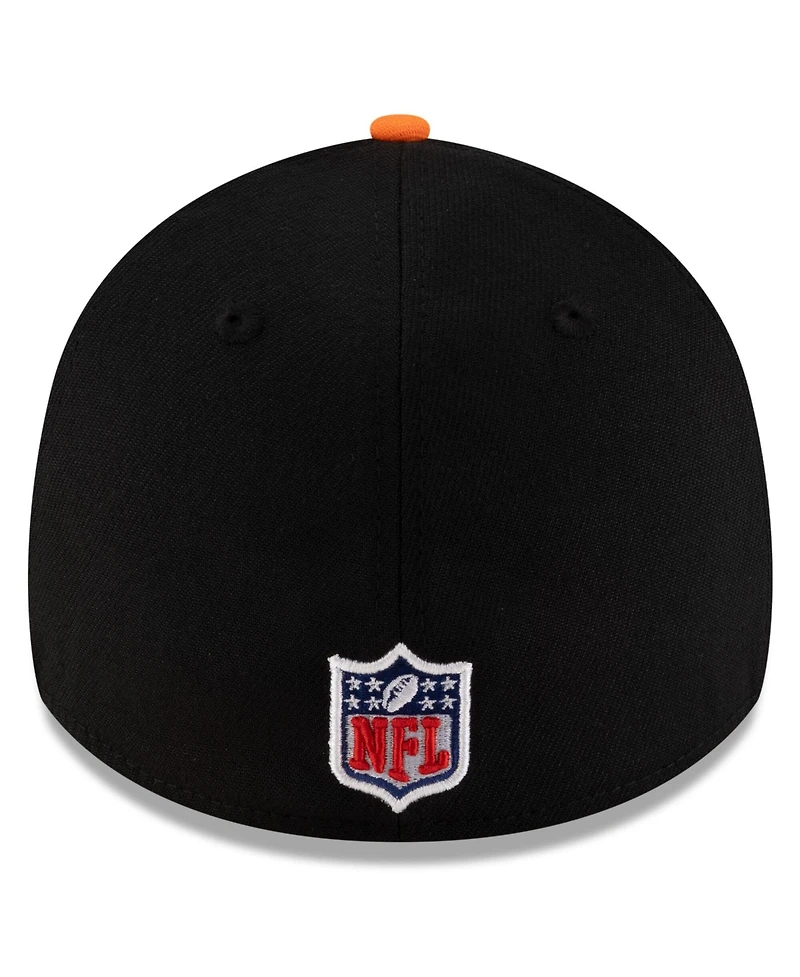 New Era Men's Black/Orange Denver Broncos 2025 Nfl Draft 39THIRTY Flex Hat