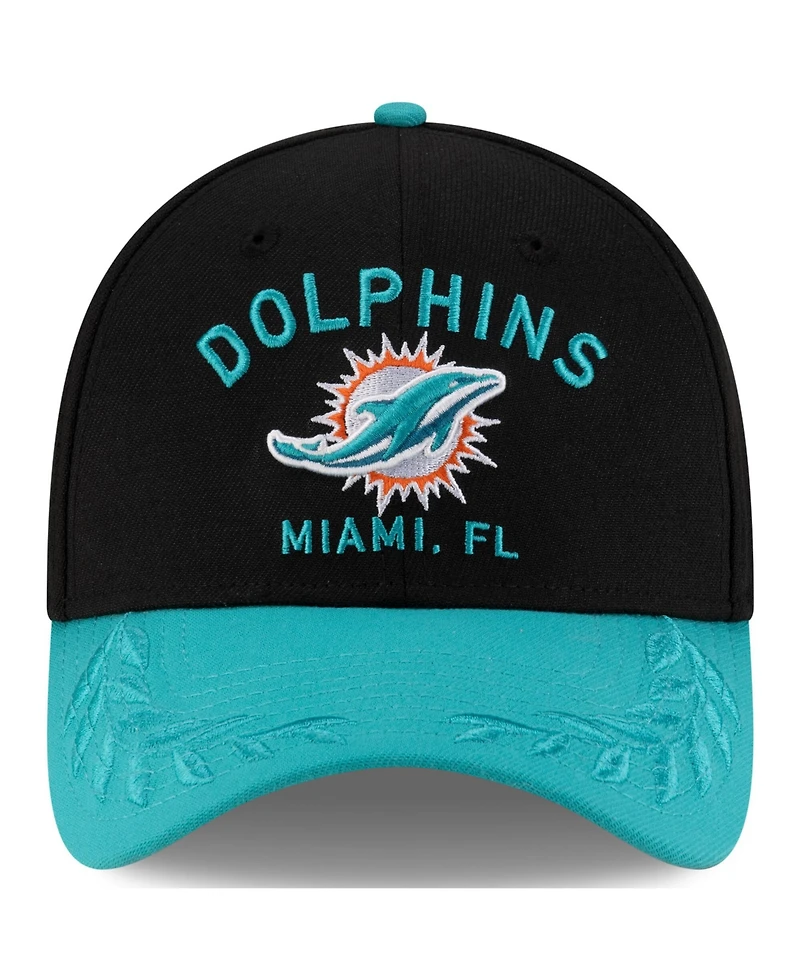New Era Men's /Aqua Miami Dolphins 2025 Nfl Draft 39THIRTY Flex Hat
