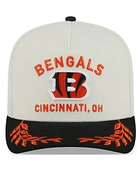 New Era Men's Cream/Black Cincinnati Bengals 2025 Nfl Draft A-Frame 9FIFTY Snapback Hat