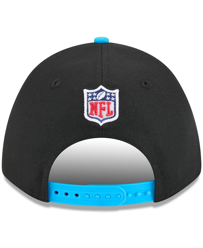 New Era Men's Black/Blue Carolina Panthers 2025 Nfl Draft 9FORTY A-Frame M-Crown Adjustable Hat