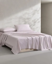 Closeout! Calvin Klein Washed 200-Thread Count Cotton 3-Pc. Sheet Set, Twin Xl