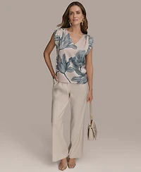 Donna Karan New York Women's Sleeveless Printed Blouse