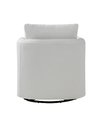 Modern Asser Slipcovered Swivel Chair