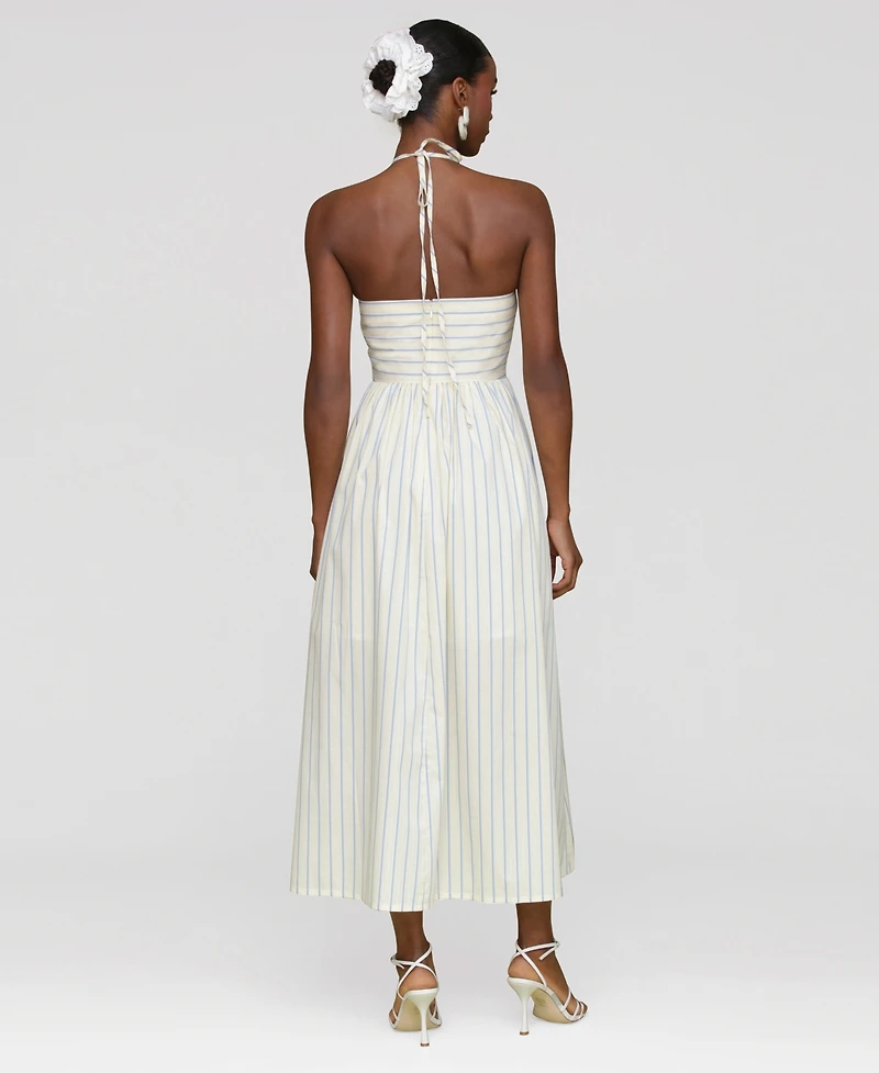 Avec Les Filles Women's Halter Maxi Dress