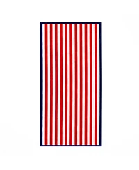 Linery & Co. Oversized Cotton Stripe Border Beach Towel