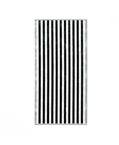 Linery & Co. Oversized Cotton Stripe Border Beach Towel