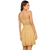 Lara Women's Beaded, Feather Cocktail Short