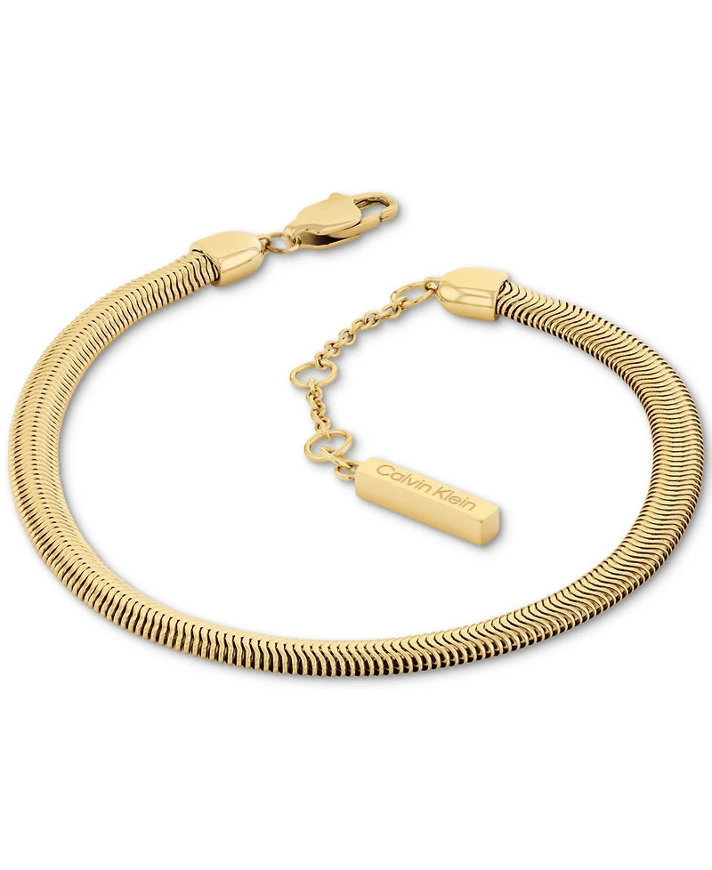 Calvin Klein Stainless Steel 3-Pc. Set Crystal Mixed Chain Bracelets