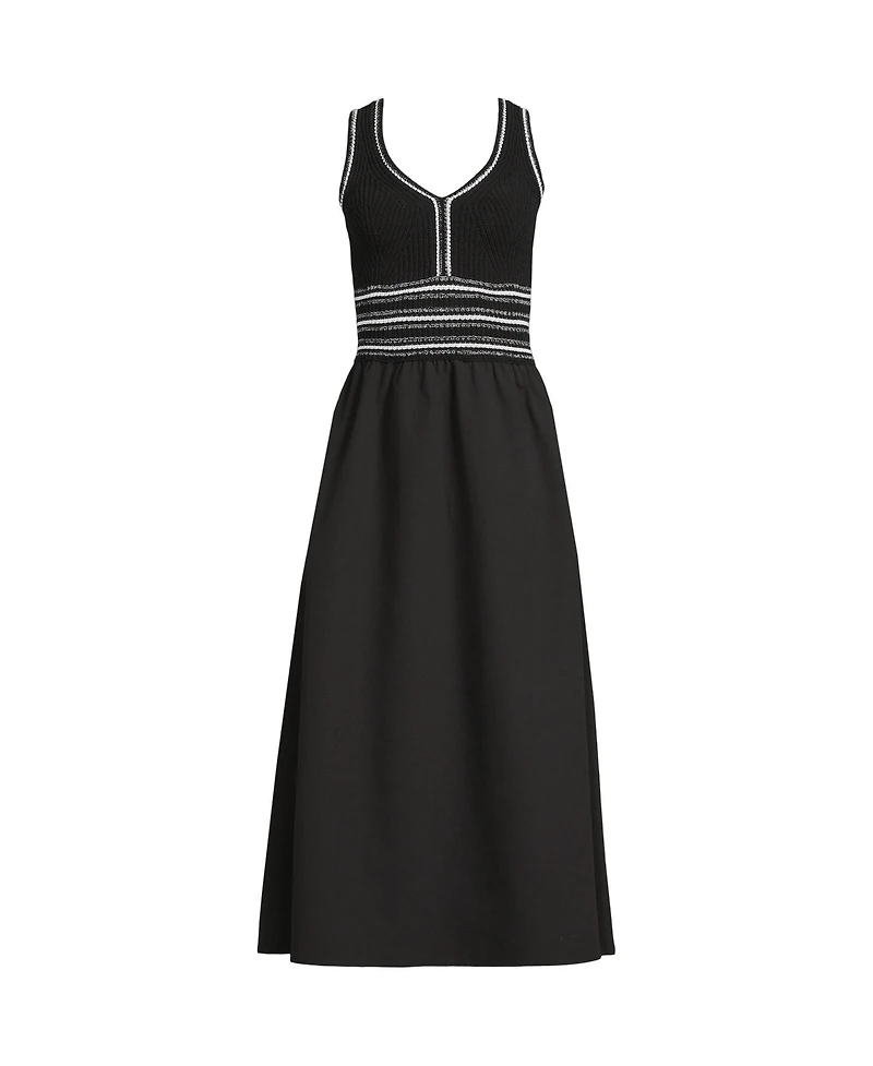 Lands' End Women's Duet Vneck Sweater Dress
