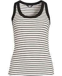 Lands' End Women's Drapey Rib Fitted Tank Top