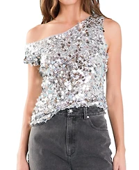 endless rose Women's Multi Sequins Sleeveless Top