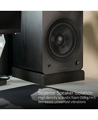 Fluance High Density Acoustic Foam Isolation Pads for Bookshelf Speakers and Studio Monitors, 10" x 7.5", Improved Sound, Vibration Damping, Multiple