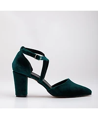 Sina Criss Cross High Block Heels