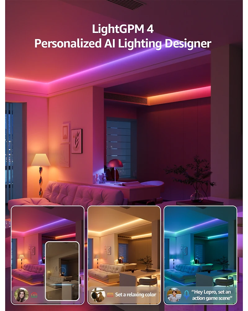 Lepro S1 Ai Led Strip Lights for Bedroom