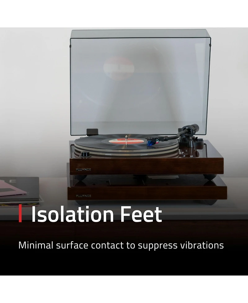 Fluance RT85 Reference High Fidelity Vinyl Turntable Record Player with Ortofon 2M Blue Elliptical Cartridge And Anti-Vibration Wood Isolation Base