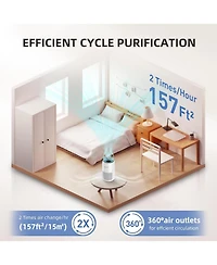 AromaRoom Air Purifiers for Bedroom, H13 Hepa Air Purifier for Home with Fragrance Sponge, Portable Air Cleaner for Smoke, Allergies, Pet Hair Dander,