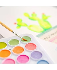Essential Watercolor Paint Set: Neon & Metallic Colors